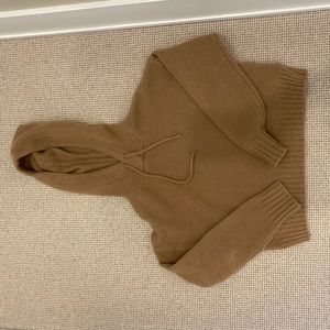 Aritzia cashmere hoodie in camel